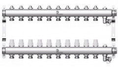 Коллектор для отопления Wester 1"-3/4 в сборе на 10 выходов с 2 заглушками