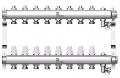 Коллектор для отопления Wester 1"-3/4 в сборе на 8 выходов с 2 заглушками