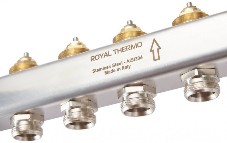 Для отопления Royal Thermo 1" ВР-3/4" НР, 10 выходов, нерж. (RTE 51.110)