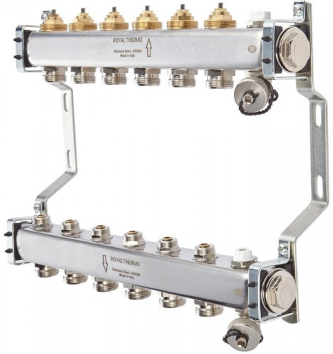 Для отопления Royal Thermo 1" ВР-3/4" НР, 11 выходов, нерж. (RTE 51.111)
