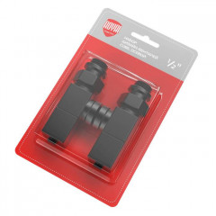 Набор вентелей Royal Thermo CUBE, ОСЕВОЙ, (2 шт) черный