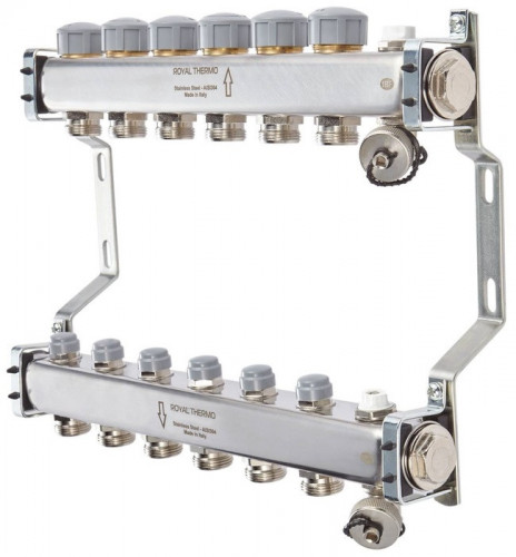 Для отопления Royal Thermo 1" ВР-3/4" НР, 6 выходов, нерж. (RTE 51.106)